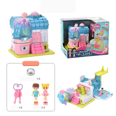 MiniWonder | Diversión mágica - Mini casa de muñecas sorpresa con café, habitación y estudio para niñas